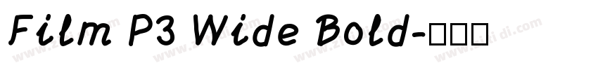 Film P3 Wide Bold字体转换